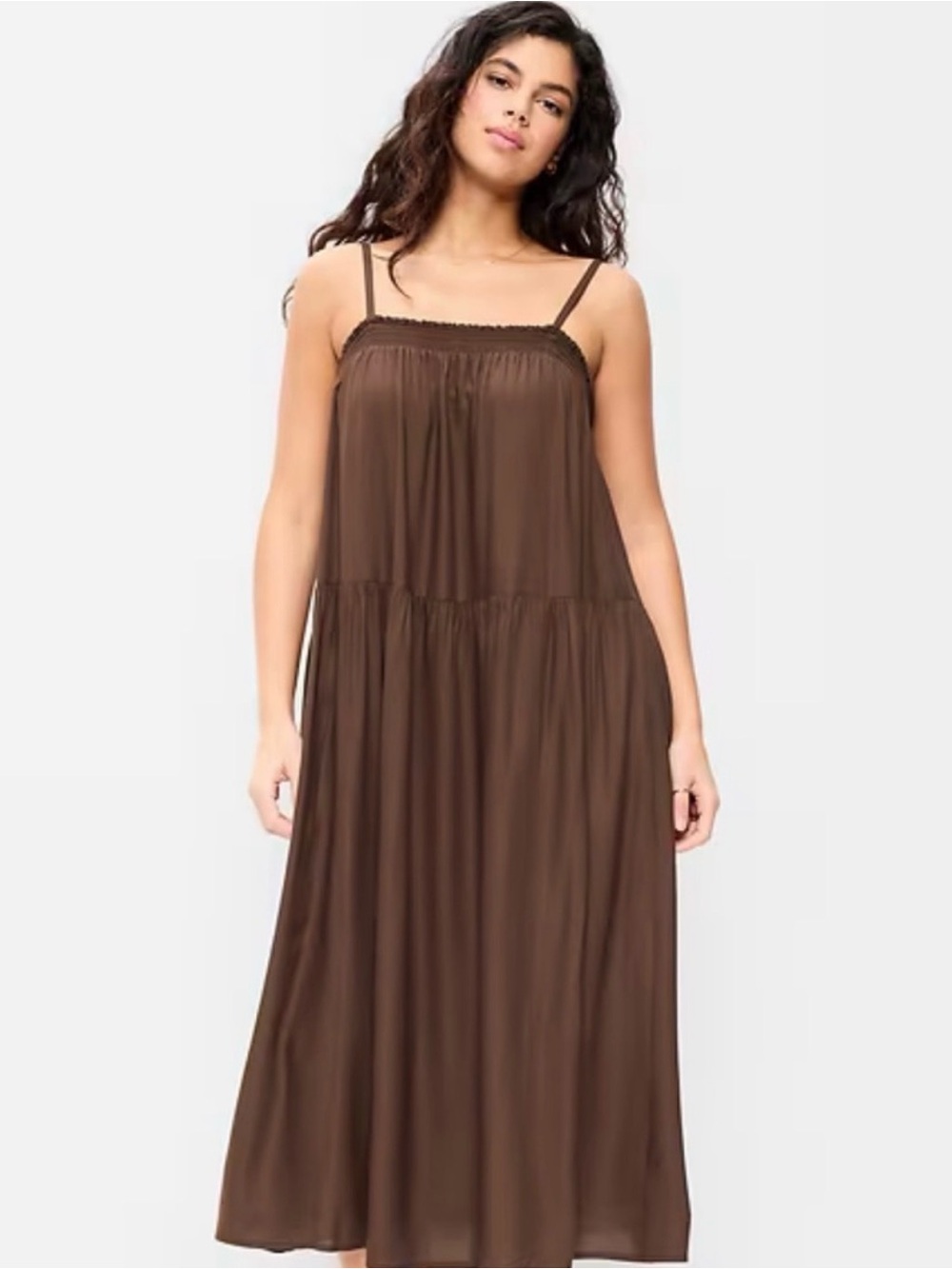 Old Navy Brown Spaghetti-Strap Maxi Slip Dress